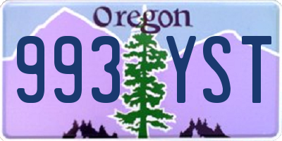 OR license plate 993YST