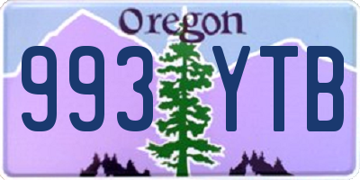 OR license plate 993YTB