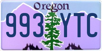 OR license plate 993YTC