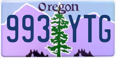 OR license plate 993YTG