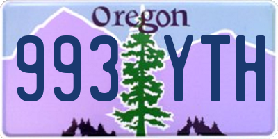 OR license plate 993YTH