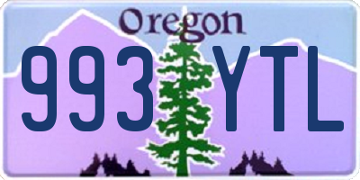 OR license plate 993YTL