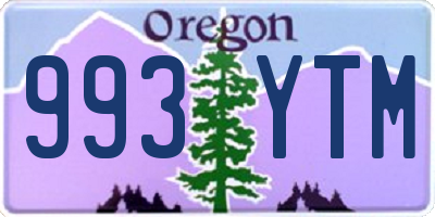 OR license plate 993YTM