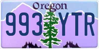 OR license plate 993YTR