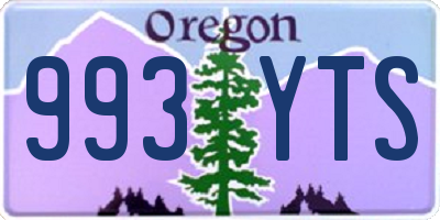 OR license plate 993YTS