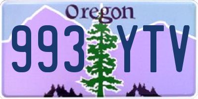 OR license plate 993YTV