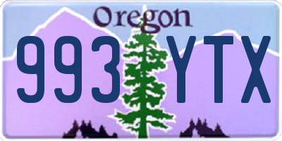 OR license plate 993YTX