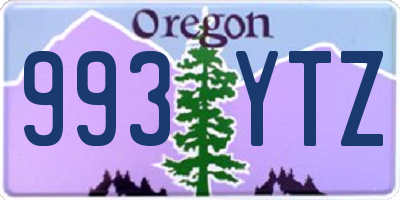 OR license plate 993YTZ