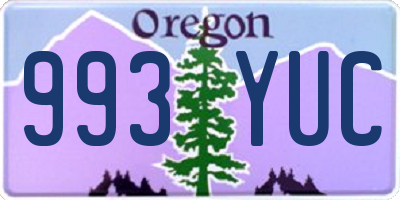 OR license plate 993YUC