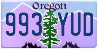 OR license plate 993YUD