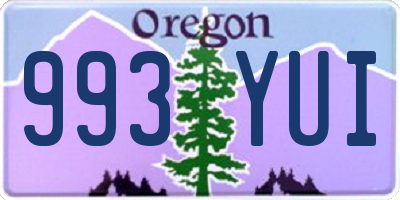 OR license plate 993YUI