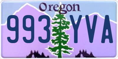 OR license plate 993YVA
