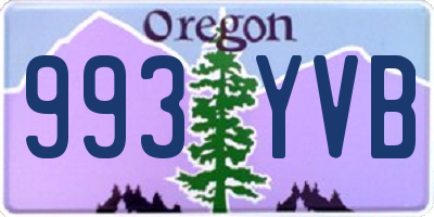 OR license plate 993YVB