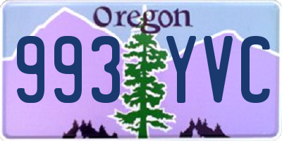 OR license plate 993YVC