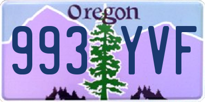 OR license plate 993YVF