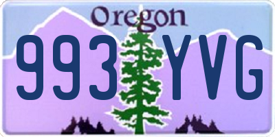 OR license plate 993YVG