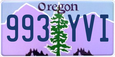 OR license plate 993YVI