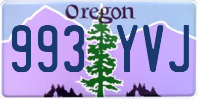 OR license plate 993YVJ