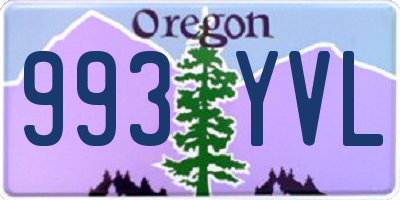 OR license plate 993YVL
