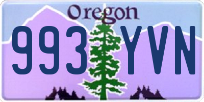 OR license plate 993YVN