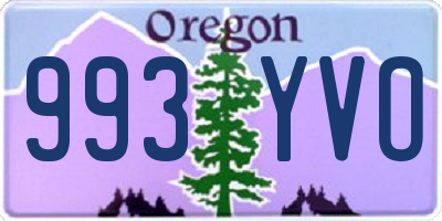 OR license plate 993YVO