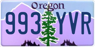 OR license plate 993YVR