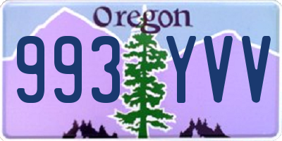 OR license plate 993YVV