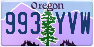 OR license plate 993YVW
