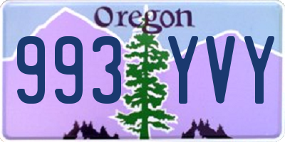 OR license plate 993YVY