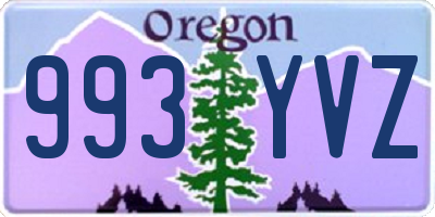 OR license plate 993YVZ