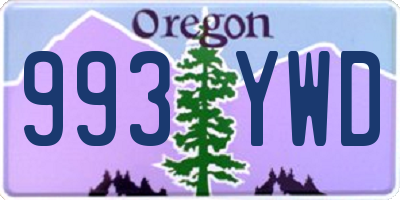 OR license plate 993YWD