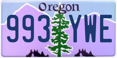 OR license plate 993YWE