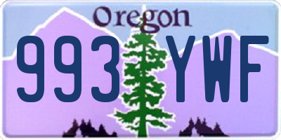 OR license plate 993YWF
