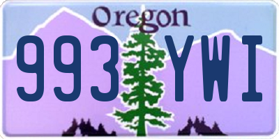 OR license plate 993YWI