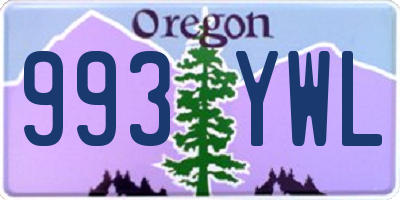 OR license plate 993YWL