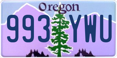 OR license plate 993YWU