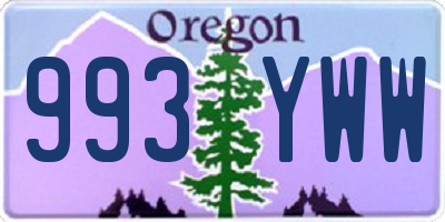 OR license plate 993YWW