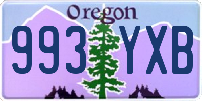 OR license plate 993YXB