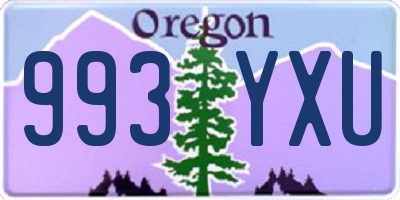 OR license plate 993YXU