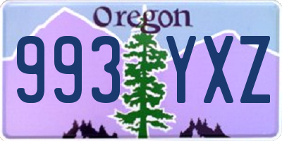 OR license plate 993YXZ