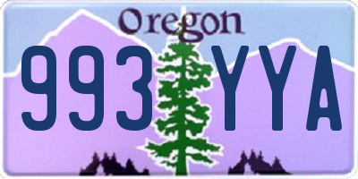 OR license plate 993YYA