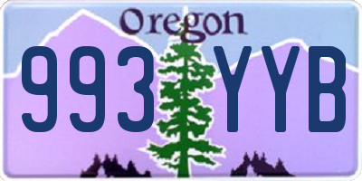 OR license plate 993YYB
