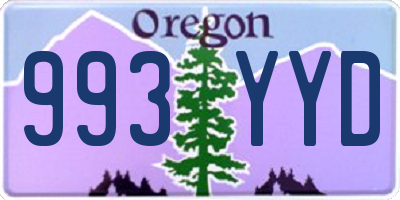 OR license plate 993YYD