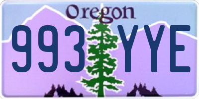 OR license plate 993YYE