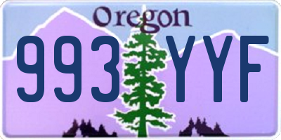 OR license plate 993YYF