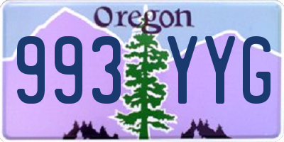 OR license plate 993YYG
