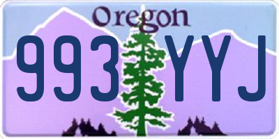 OR license plate 993YYJ