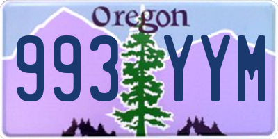 OR license plate 993YYM