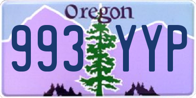OR license plate 993YYP