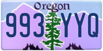 OR license plate 993YYQ